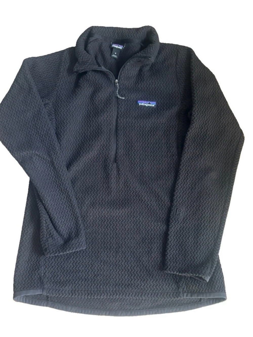 Patagonia Womens Small Black R1 Air Zip Neck Pullover Technical Fleece Outdoors